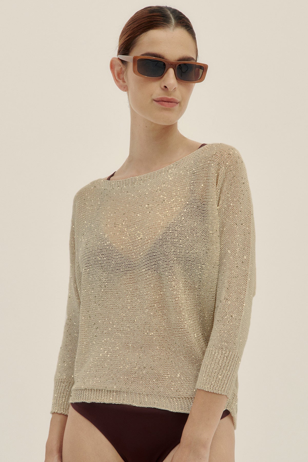 Lu Ring Jersey Oro Lurex - Polonio España