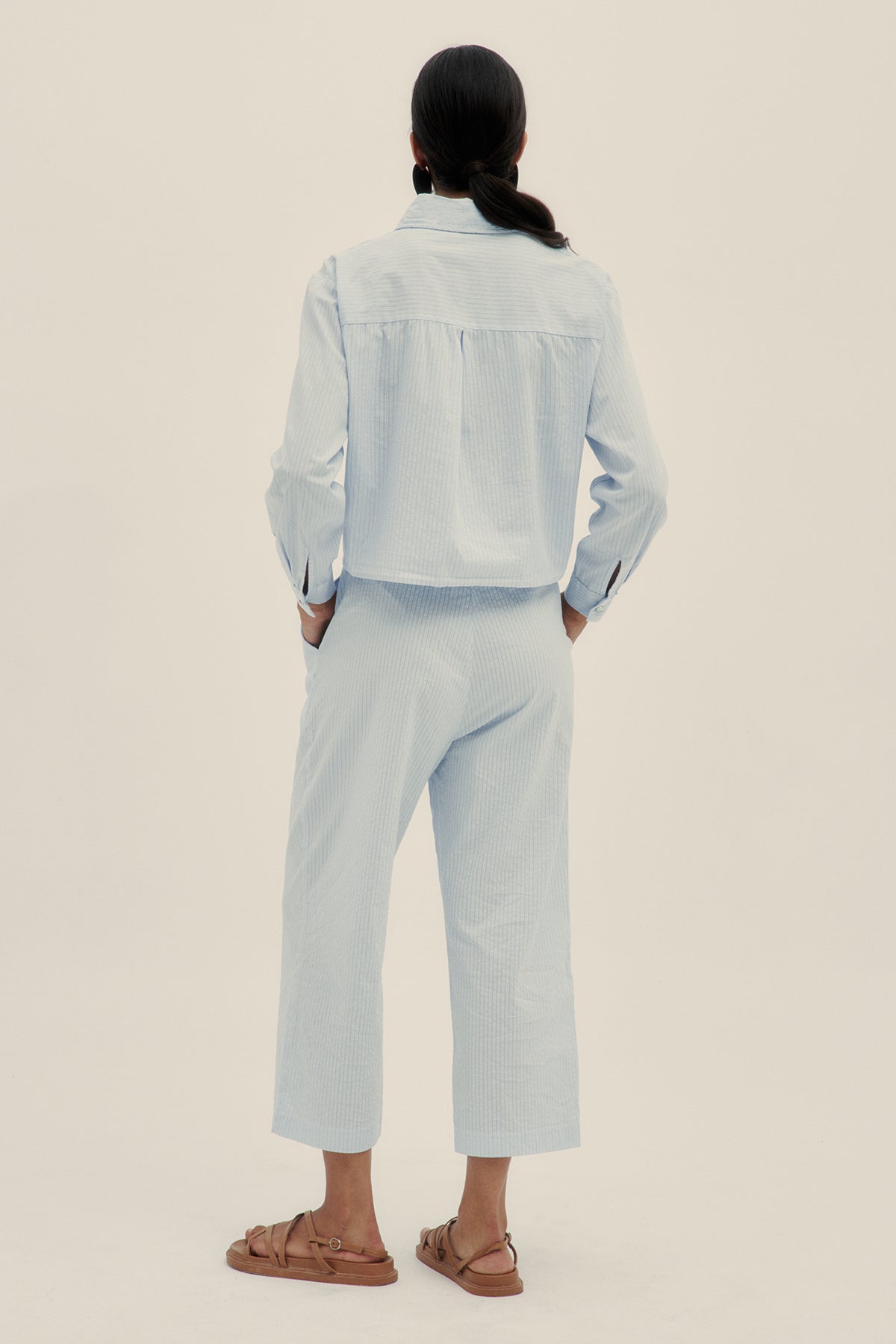 Cotton Poplin Pao Pants Sky