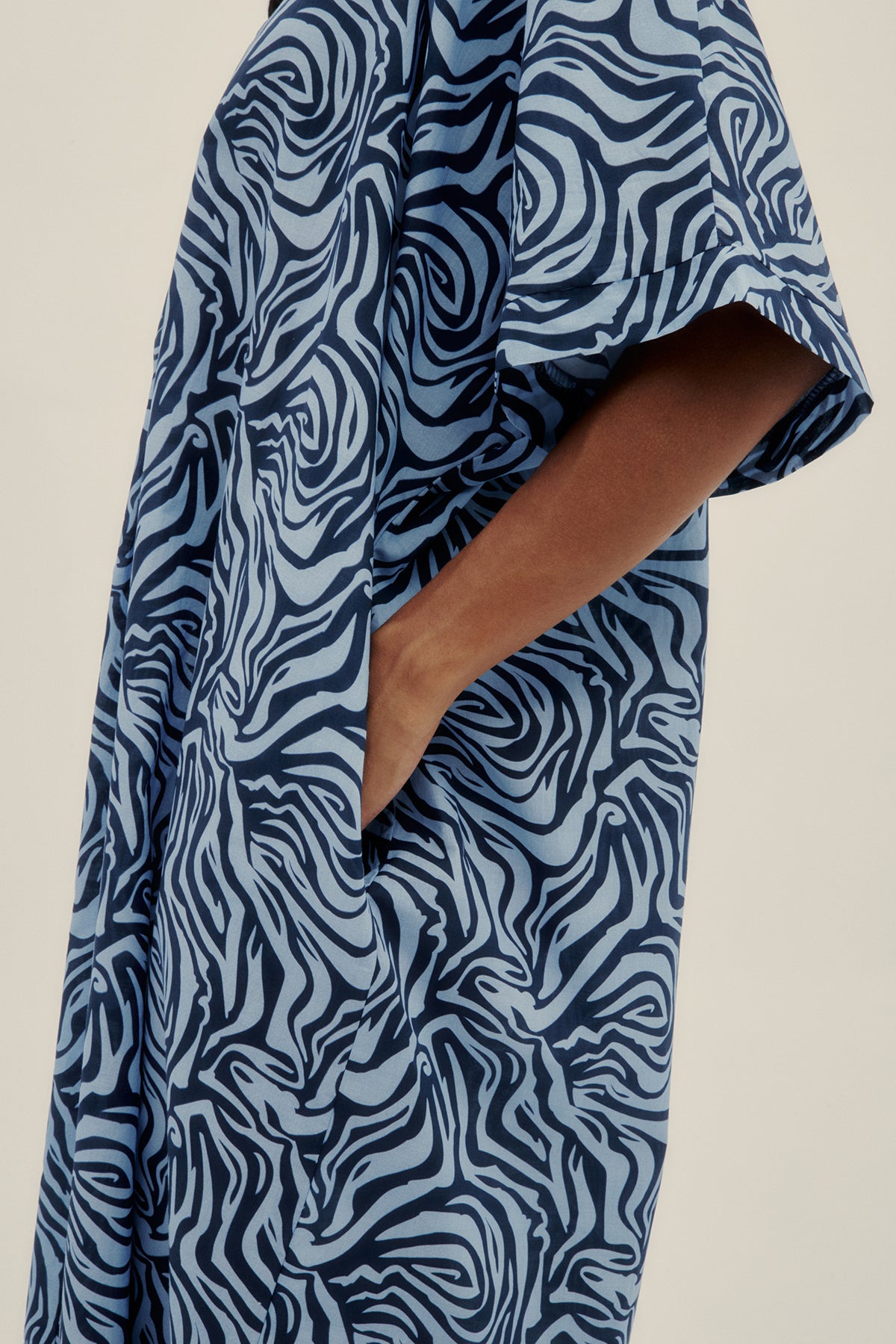 Pao Kaftan Zebra Blue