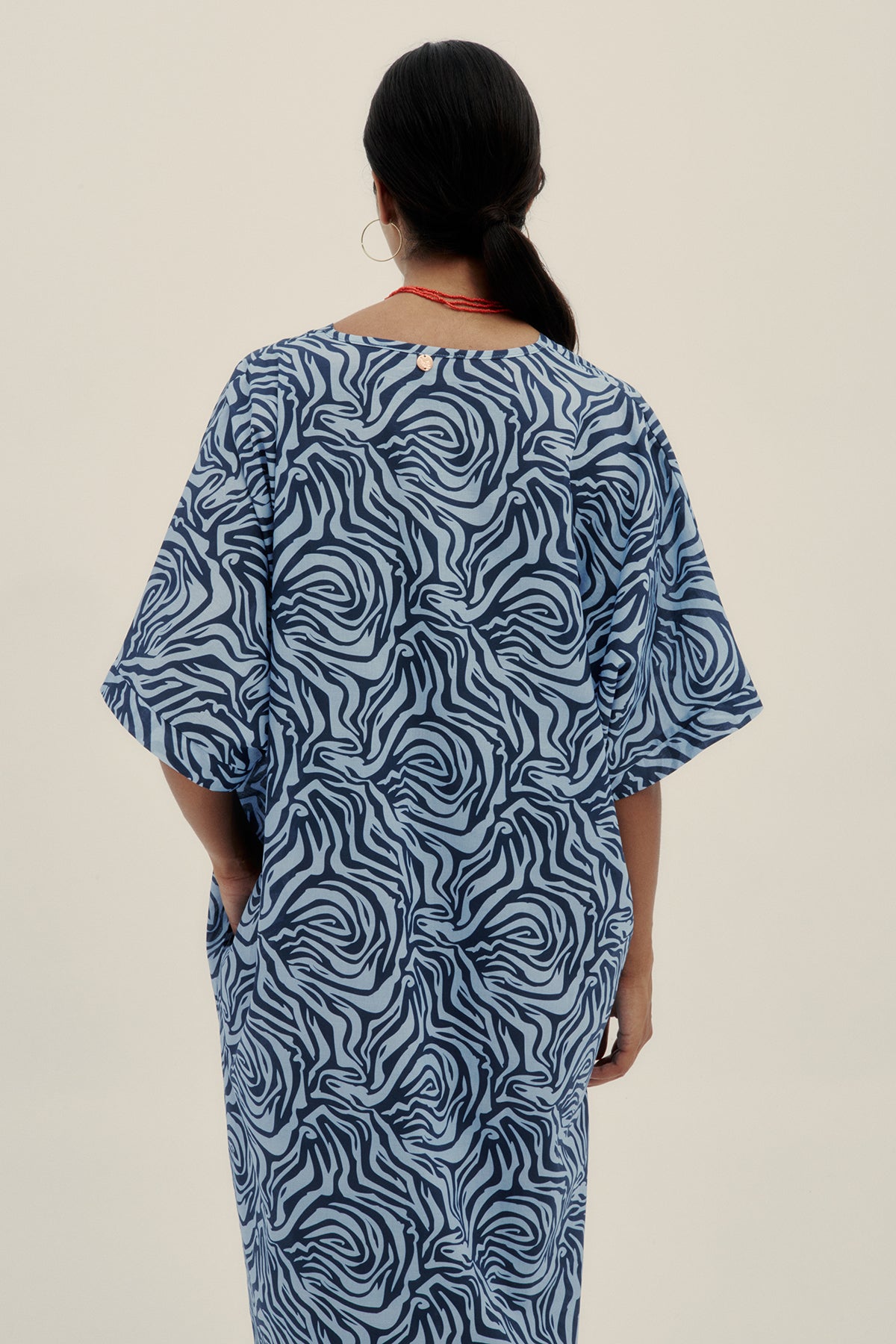 Pao Kaftan Zebra Blue