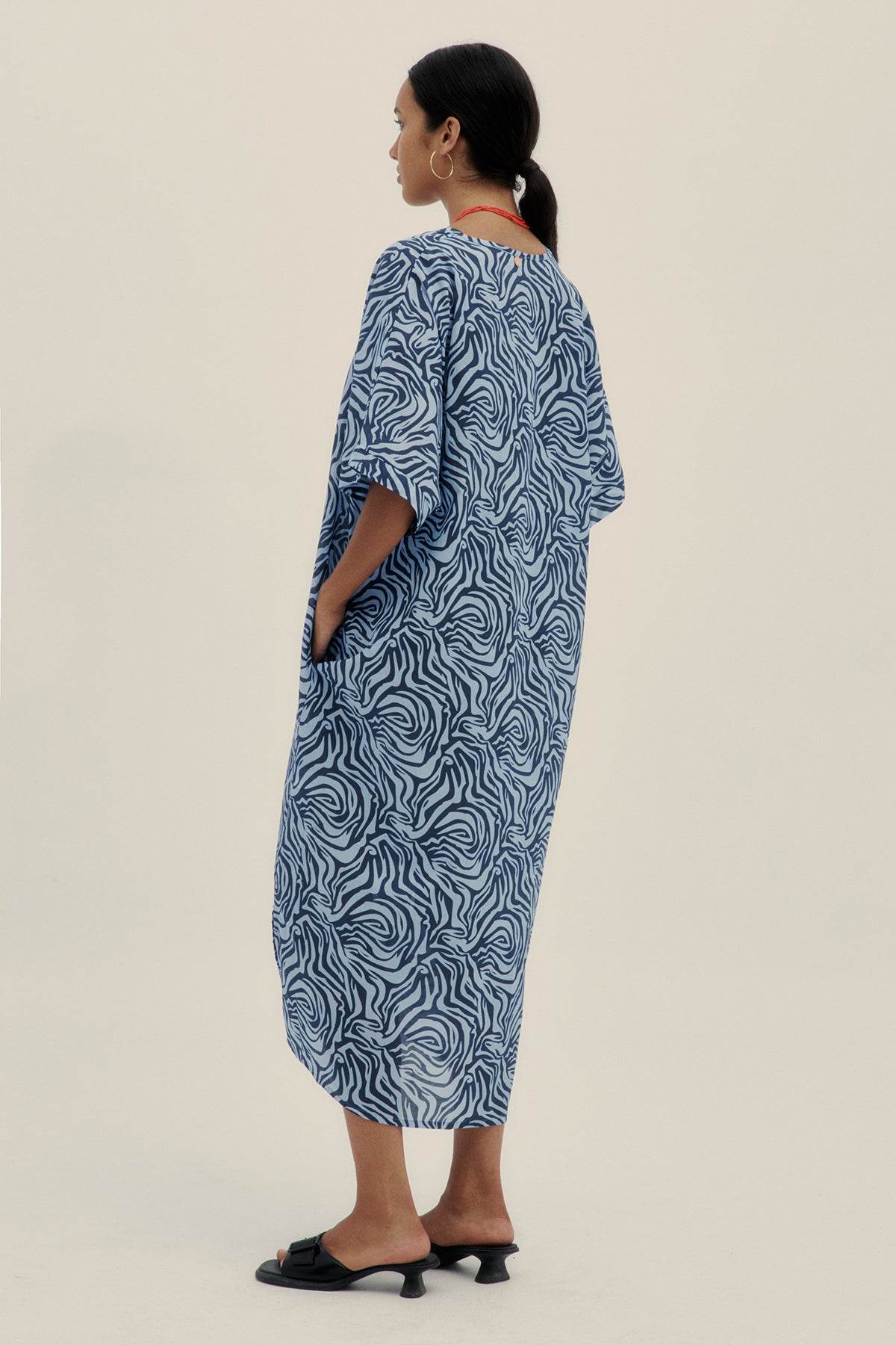 Pao Kaftan Zebra Blue