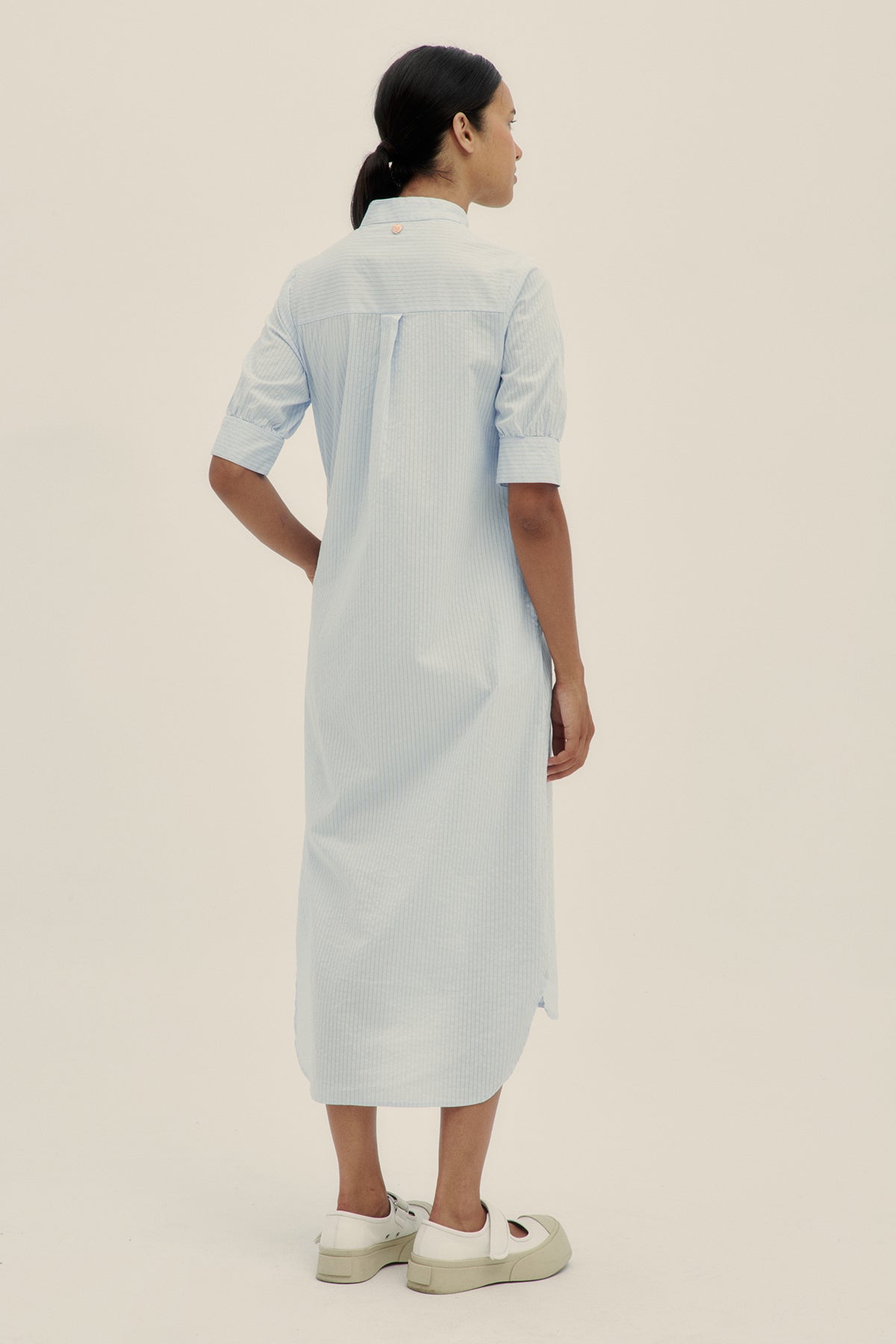 Cotton Poplin Mica Tunic Dress Sky