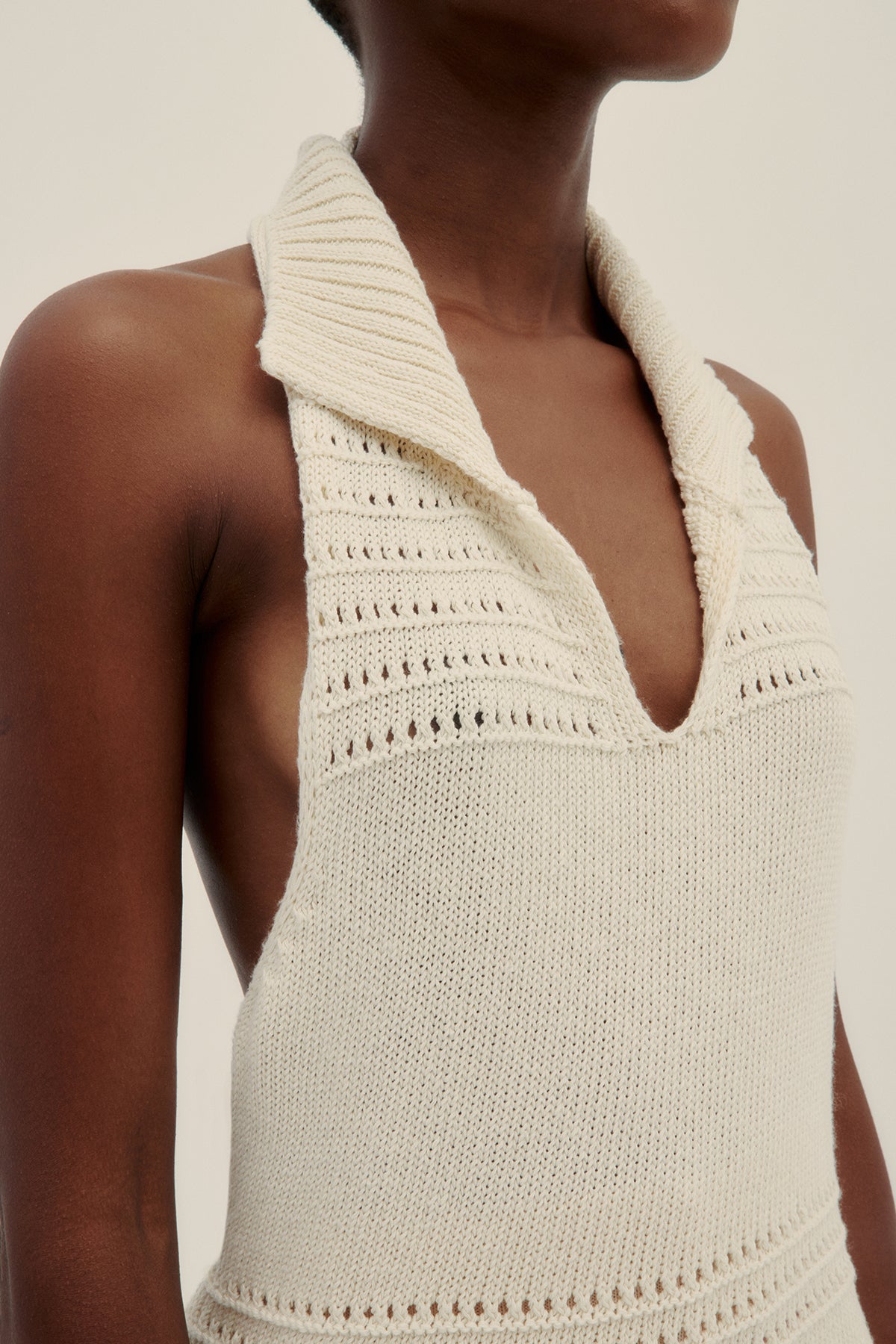 Knit Halter Top Cream