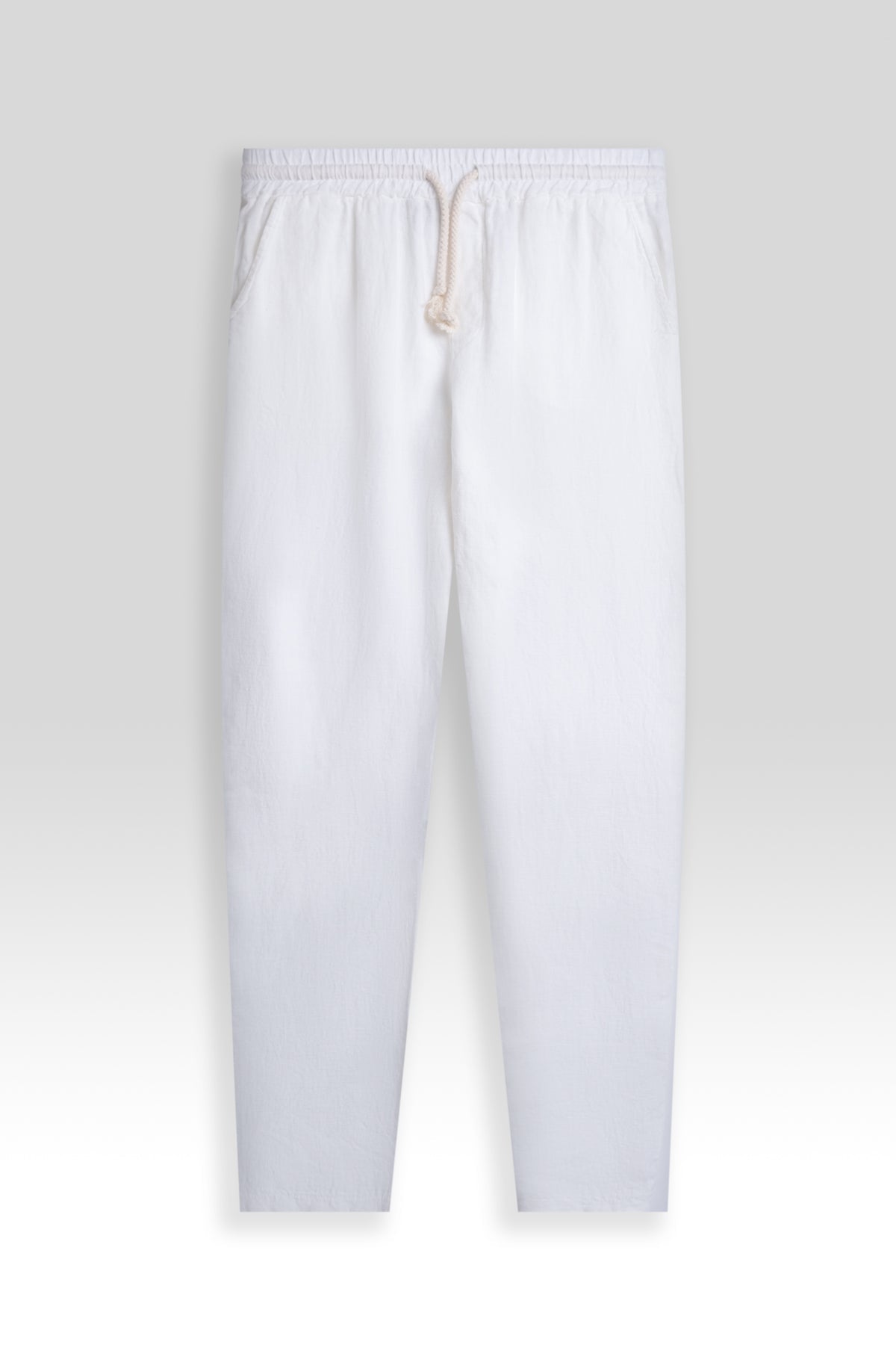 Pantalón 100% Lino Premium Blanco - Polonio España